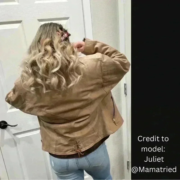 Hudson leather riding jacket vintage 80s-90’s style tan - Picture 4 of 7